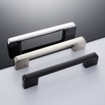 2 PZ 6613-224 Maniglia semplice per porta dell'armadio, cassetto, armadio, maniglia in lega di zinco, 6613-224(Black Red)