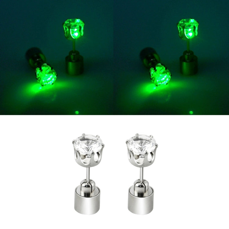 1 paio di orecchini alla moda a LED che illuminano l'orecchino con diamante, Diamond