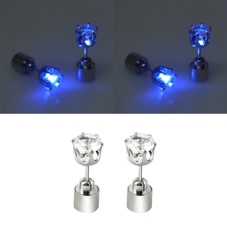 1 paio di orecchini alla moda a LED che illuminano l'orecchino con diamante, Diamond