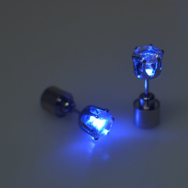 1 paio di orecchini alla moda a LED che illuminano l'orecchino con diamante, Diamond