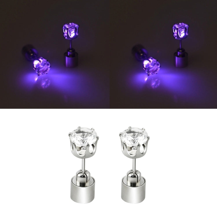 1 paio di orecchini alla moda a LED che illuminano l'orecchino con diamante, Diamond