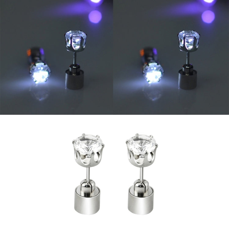 1 paio di orecchini alla moda a LED che illuminano l'orecchino con diamante, Diamond