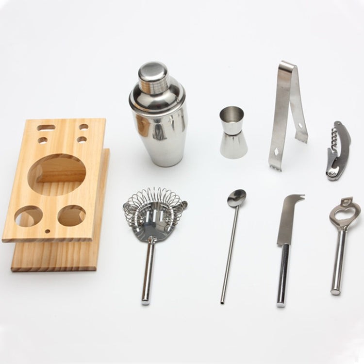 Set strumenti shaker cocktail 9 in 1 in acciaio inox 750 ml