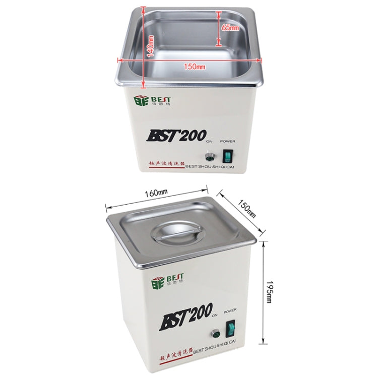 Pulitore ad ultrasuoni in acciaio inox 1,5 litri 220 V