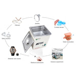 Pulitore ad ultrasuoni in acciaio inox 1,5 litri 220 V