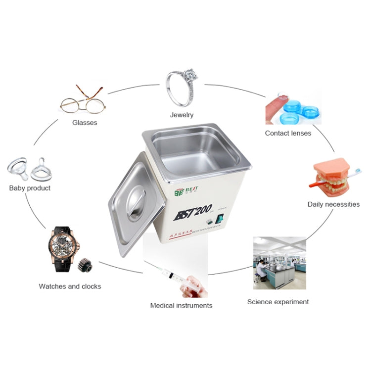 Pulitore ad ultrasuoni in acciaio inox 1,5 litri 220 V