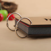 Album fotografico regalo retrò in legno a fogli mobili fai-da-te da 8 pollici, Gift Photo Album
