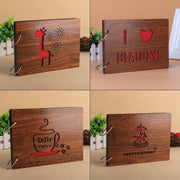 Album fotografico regalo retrò in legno a fogli mobili fai-da-te da 8 pollici, Gift Photo Album