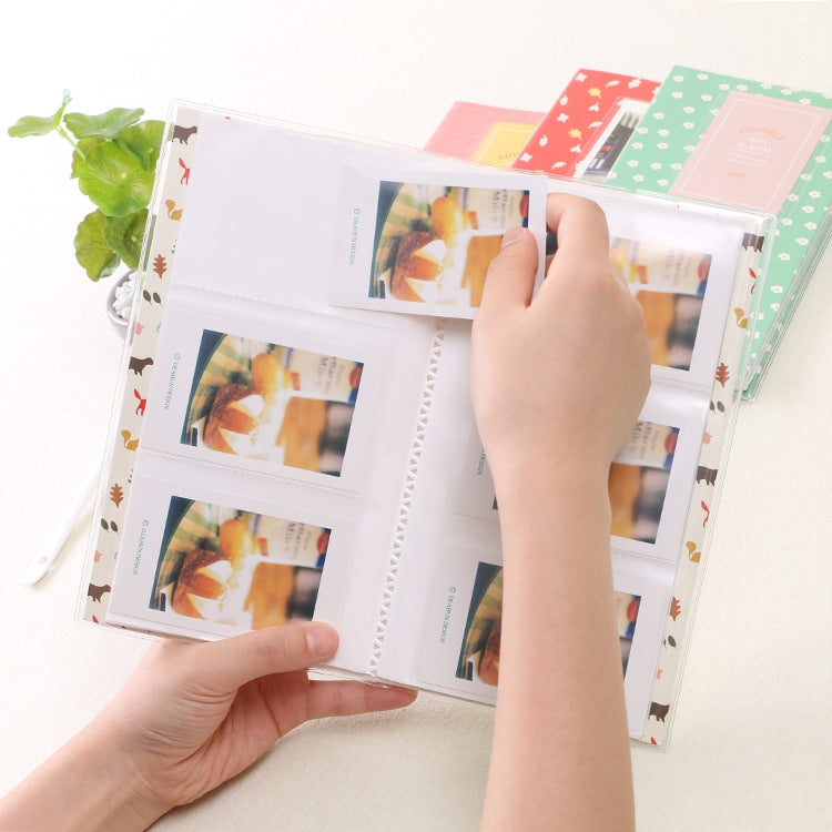Mini album fotografico squisito con inserto per creatività fai-da-te da 3 pollici, Four Leaf Clover Pattern, Many Trees Dry Pattern, Forest Deer Pattern, Iron Tower Pattern, Little Swallow Pattern, Baymax Pattern, Red Leaves Pattern, Daisy Pattern     ...