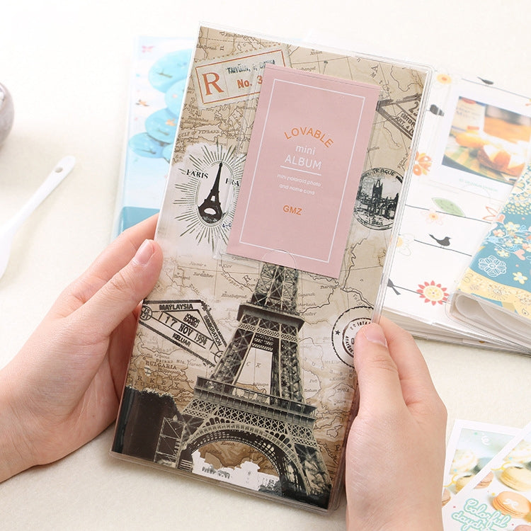 Mini album fotografico squisito con inserto per creatività fai-da-te da 3 pollici, Four Leaf Clover Pattern, Many Trees Dry Pattern, Forest Deer Pattern, Iron Tower Pattern, Little Swallow Pattern, Baymax Pattern, Red Leaves Pattern, Daisy Pattern     ...