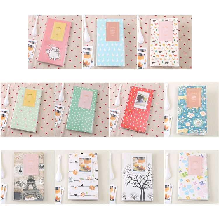 Mini album fotografico squisito con inserto per creatività fai-da-te da 3 pollici, Four Leaf Clover Pattern, Many Trees Dry Pattern, Forest Deer Pattern, Iron Tower Pattern, Little Swallow Pattern, Baymax Pattern, Red Leaves Pattern, Daisy Pattern     ...