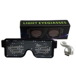 Night Club Bar Discoteca LED Occhiali che emettono luce Festival Party Otturatore di ricarica USB Occhiali flash dinamici