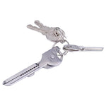 SWISS+TECH Portachiavi multifunzione da esterno 6 in 1 in acciaio inossidabile, portachiavi pieghevole con mini utensili