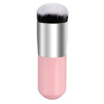 Manico corto in legno Testa tonda grande Buffer Pennelli per trucco in polvere per fondotinta Pennello rotondo grassoccio Strumenti per trucco BB Cream, Large Round Head  Pink, Large Round Head  White