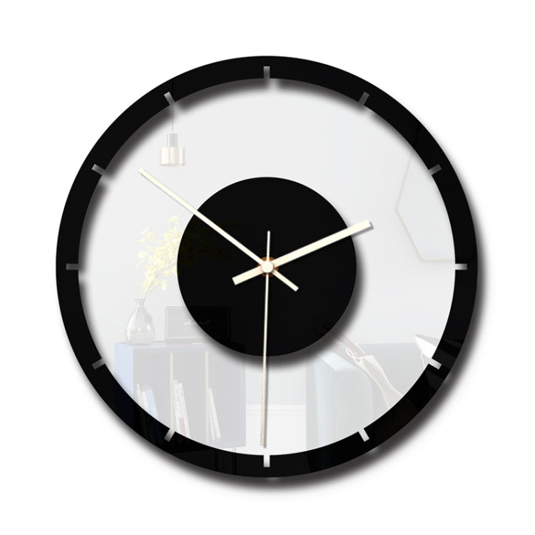 TM011 Orologio da parete muto in acrilico trasparente con quadrante rotondo in legno, TM011 A