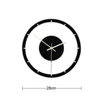 Orologio da parete muto in acrilico trasparente e legno 28 cm