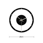TM011 Orologio da parete muto in acrilico trasparente con quadrante rotondo in legno, TM011 A