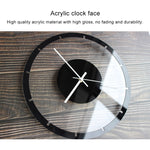 Orologio da parete muto in acrilico trasparente e legno 28 cm