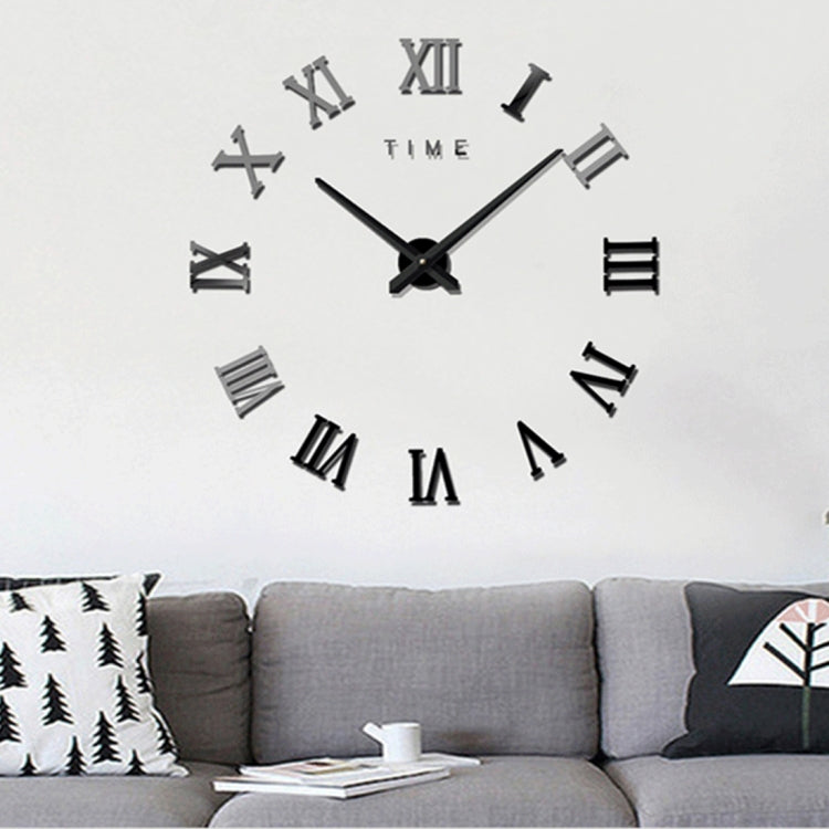 Orologio adesivo da parete grande numero romano 100x100 cm