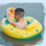 Anello gonfiabile per barche con parasole per seggiolino di sicurezza per nuoto, dimensioni gonfiate: 72 cm x 65 cm x 58 cm, Seat Boat