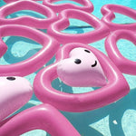Anello per piscina galleggiante di sicurezza galleggiante a forma di cuore d'amore, dimensioni gonfiate: 120 cm x 100 cm, Love Heart Pink, Love Heart Red