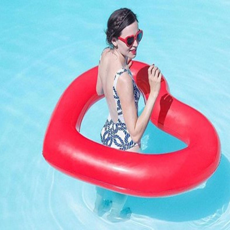 Anello per piscina galleggiante di sicurezza galleggiante a forma di cuore d'amore, dimensioni gonfiate: 120 cm x 100 cm, Love Heart Pink, Love Heart Red
