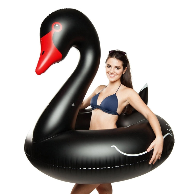 Anello gonfiabile galleggiante per piscina di sicurezza a forma di cigno, dimensioni gonfiate: 120 cm, 110cm Swan Black, 110cm Swan White