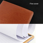Forniture per ufficio Cartella portadocumenti in pelle stile business con blocco note A4 da 30 pagine e calcolatrice
