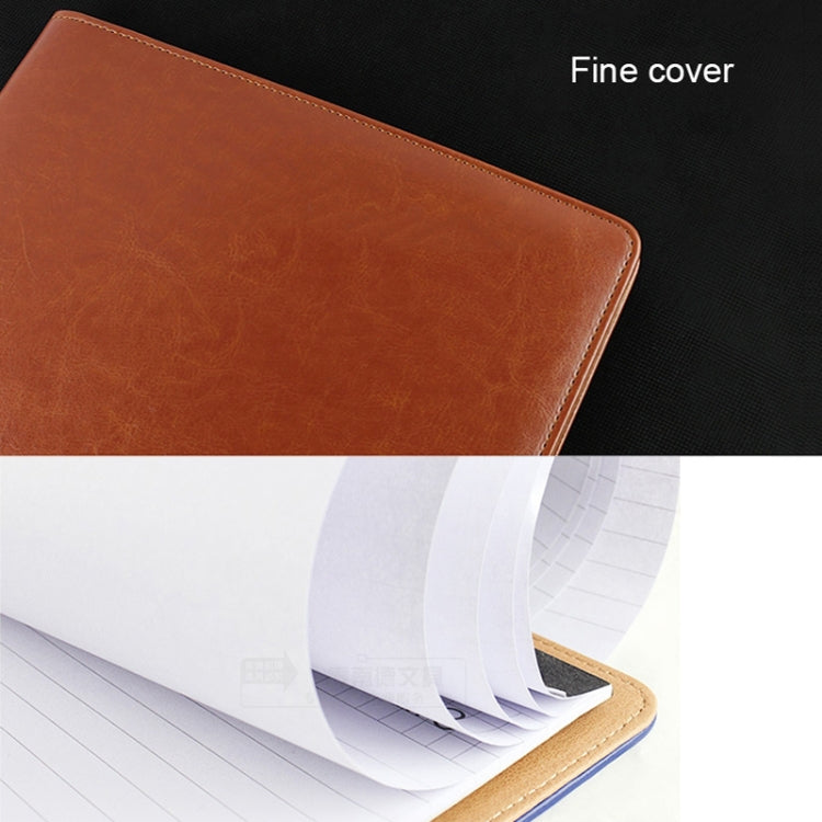 Forniture per ufficio Cartella portadocumenti in pelle stile business con blocco note A4 da 30 pagine e calcolatrice