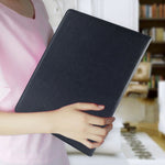 Forniture per ufficio Cartella portadocumenti in pelle stile business con blocco note A4 da 30 pagine e calcolatrice