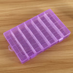 Scatola di immagazzinaggio del contenitore dell'organizzatore di plastica Scatola di immagazzinaggio di 28 slot Scomparto a griglia rimovibile per gioielli Orecchini Gancio da pesca Piccoli accessori