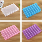 Scatola di immagazzinaggio del contenitore dell'organizzatore di plastica Scatola di immagazzinaggio di 28 slot Scomparto a griglia rimovibile per gioielli Orecchini Gancio da pesca Piccoli accessori