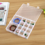 Scatola portaoggetti in plastica per organizer, 14 scomparti, divisore regolabile, scomparto a griglia rimovibile per gioielli, orecchini, gancio da pesca, piccoli accessori, 14 Slots