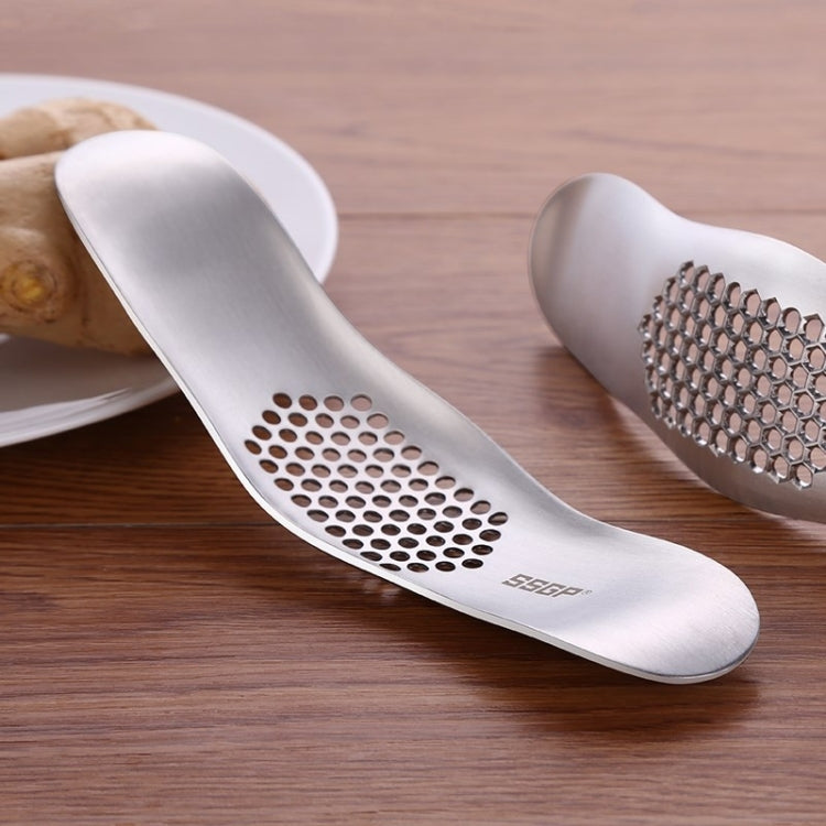 Manuale degli utensili da cucina SSGP Spremiaglio a struttura spazzolata in acciaio inossidabile 304, 304 Stainless Steel Garlic Crusher
