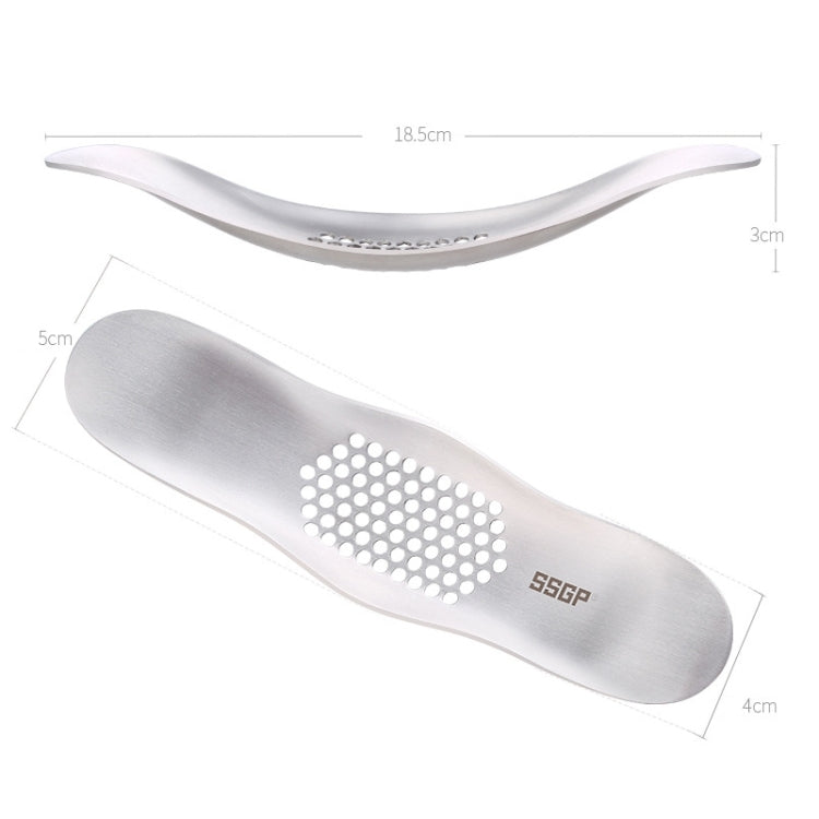 Manuale degli utensili da cucina SSGP Spremiaglio a struttura spazzolata in acciaio inossidabile 304, 304 Stainless Steel Garlic Crusher