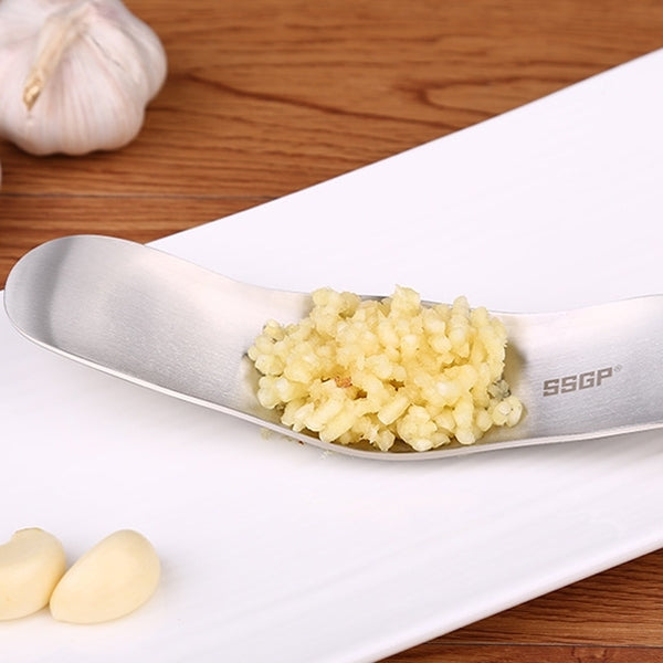 Manuale degli utensili da cucina SSGP Spremiaglio a struttura spazzolata in acciaio inossidabile 304, 304 Stainless Steel Garlic Crusher