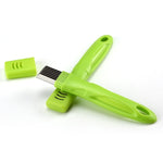 Affettatrice manuale per cipolle verdi a forma di cerchio filato in acciaio inossidabile, 16x1.8cm Green