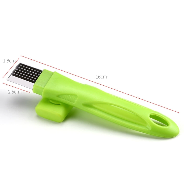 Affettatrice manuale per cipolle verdi a forma di cerchio filato in acciaio inossidabile, 16x1.8cm Green