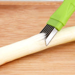 Affettatrice manuale per cipolle verdi a forma di cerchio filato in acciaio inossidabile, 16x1.8cm Green