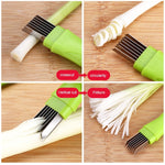 Affettatrice manuale per cipolle verdi a forma di cerchio filato in acciaio inossidabile, 16x1.8cm Green