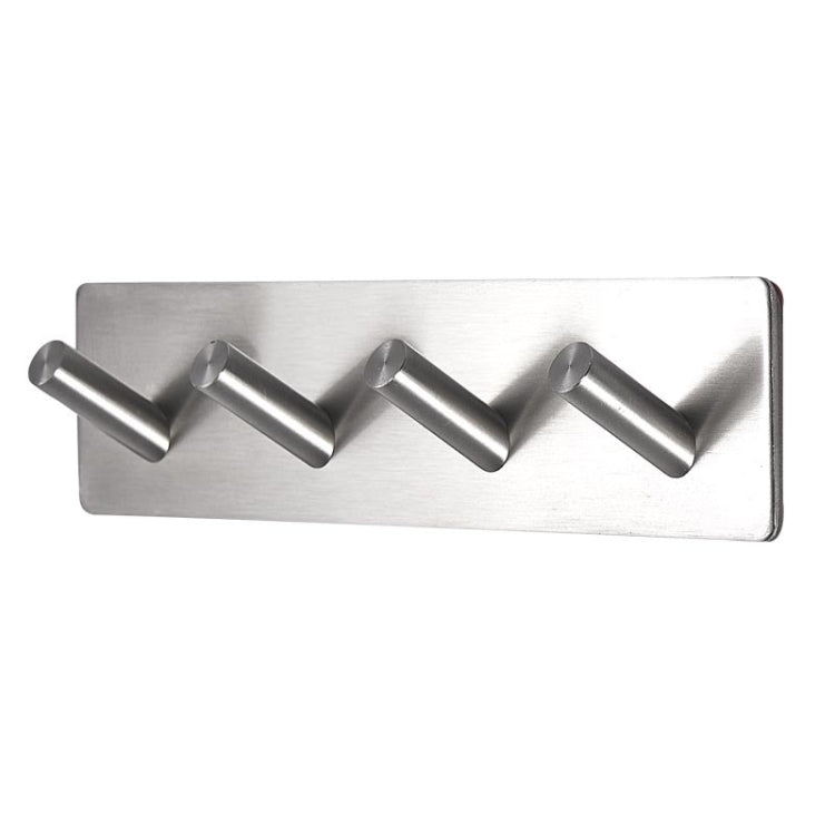 Appendiabiti da bagno non perforato con quattro file oblique in acciaio inossidabile, Four Oblique Row Hook