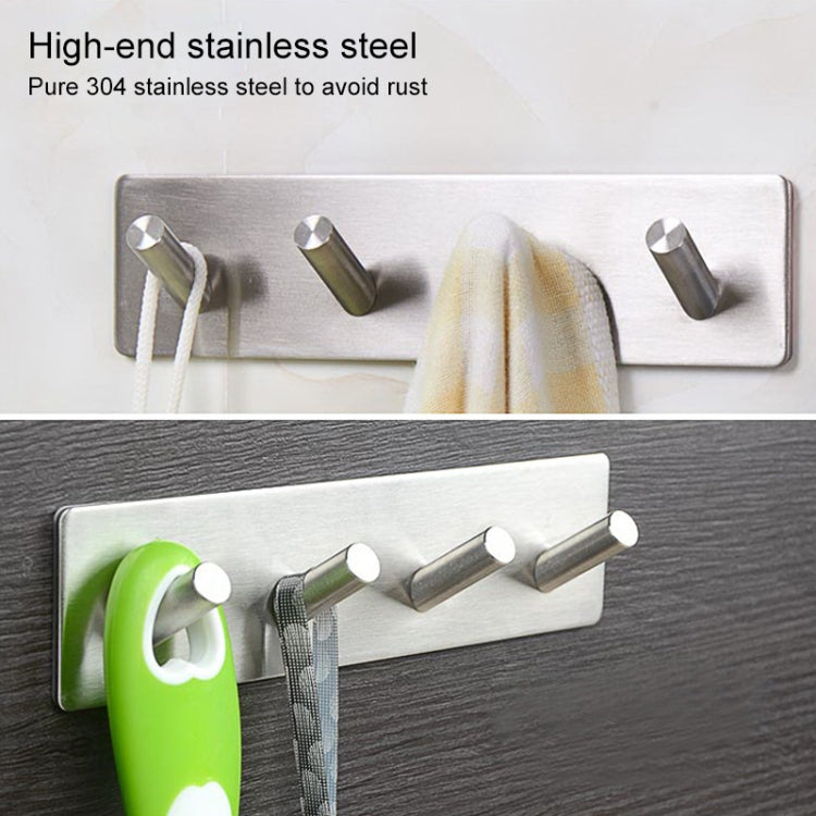 Appendiabiti da bagno non perforato con quattro file oblique in acciaio inossidabile, Four Oblique Row Hook