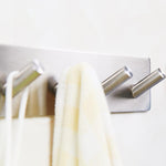 Appendiabiti da bagno non perforato con quattro file oblique in acciaio inossidabile, Four Oblique Row Hook