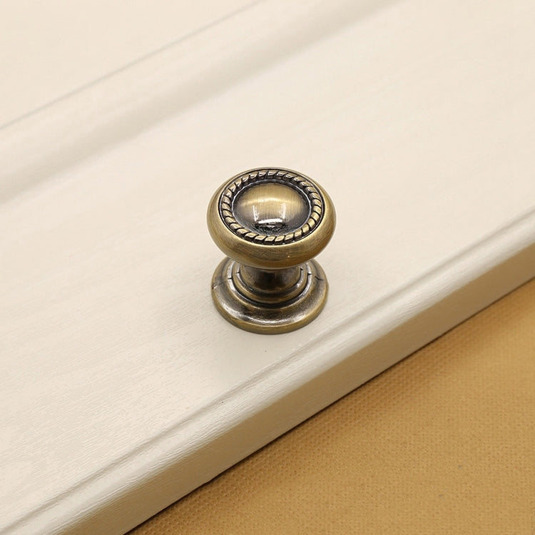 Maniglia foro singolo in lega di zinco 30 mm bronzo verde