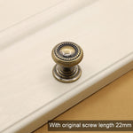 Maniglia foro singolo in lega di zinco 30 mm bronzo verde