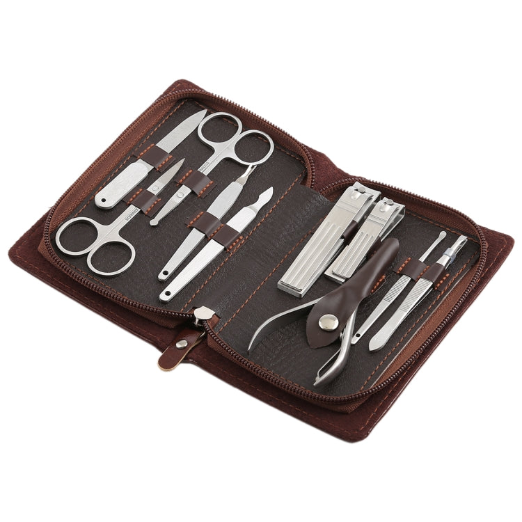 Set di tagliaunghie per manicure professionale 10 in 1 in acciaio inossidabile