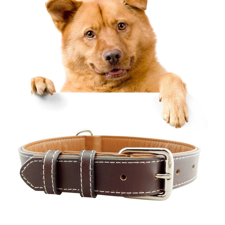 Collare per cani in pelle taglia M 42 cm