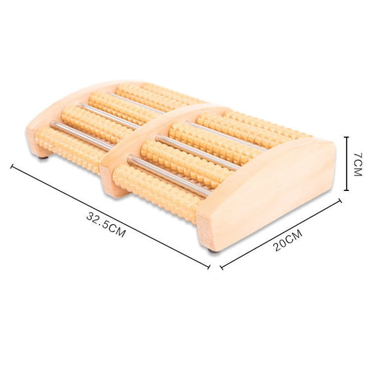 Massaggiatore plantare a rulli in legno massello a cinque file antiscivolo di grandi dimensioni