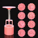 Stampo per torta fondente fai-da-te, formine per biscotti, strumenti da forno con 8 modelli rotondi di cartoni animati, 8 PCS Round Cartoon Patterns(Pink), 8 PCS Round Cartoon Patterns(White)