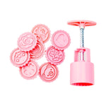 Stampo per torta fondente fai-da-te, formine per biscotti, strumenti da forno con 8 modelli rotondi di cartoni animati, 8 PCS Round Cartoon Patterns(Pink), 8 PCS Round Cartoon Patterns(White)